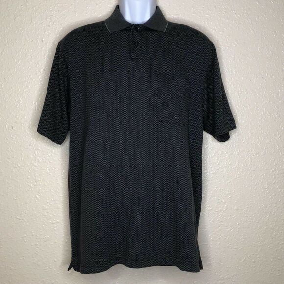 Van Heusen Medium M short sleeve polo shirt with front pocket, gray - Picture 2 of 9